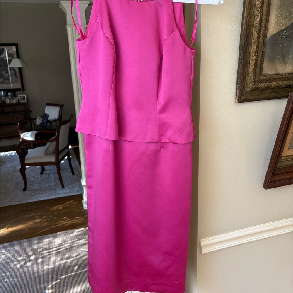 Michaelangelo Fuchsia Pencil Skirt Set